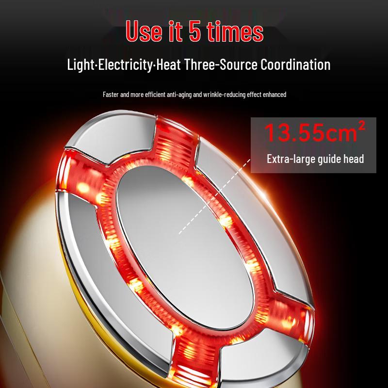 Collagen Gun Facial Massager with Red & Blue Light Therapy CN Plug (adapter Included)