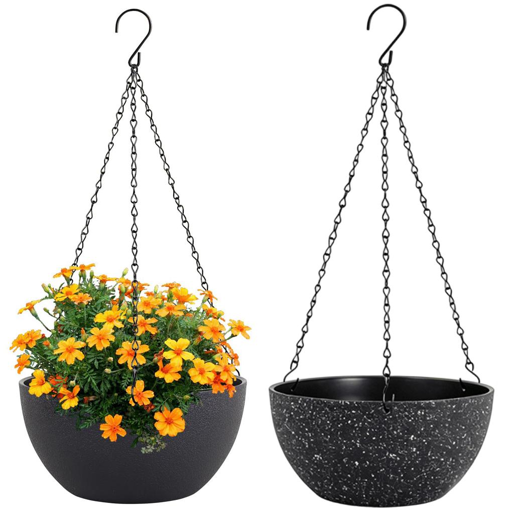 Hanging Planter Pot with Durable Chains and Hook Suitable for Indoor and Outdoor Use Ideal for Flowers and Plants Gardening Accessories
