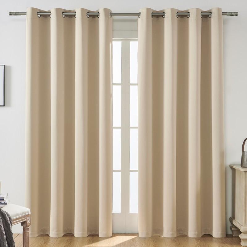 Shaoxing Curtain Fabric Curtain Solid Color High Precision Full Blackout Curtain Finished Black