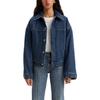 Levis Wendbare Bubble Trucker Jacke Einreihig Langärmlig Jeansmantel Damenjacken Blau A5997-0000