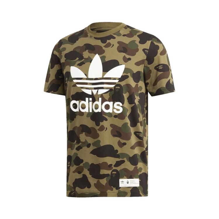 BAPE X Adidas Adicolor T-Shirt Green Men Tops DP0191
