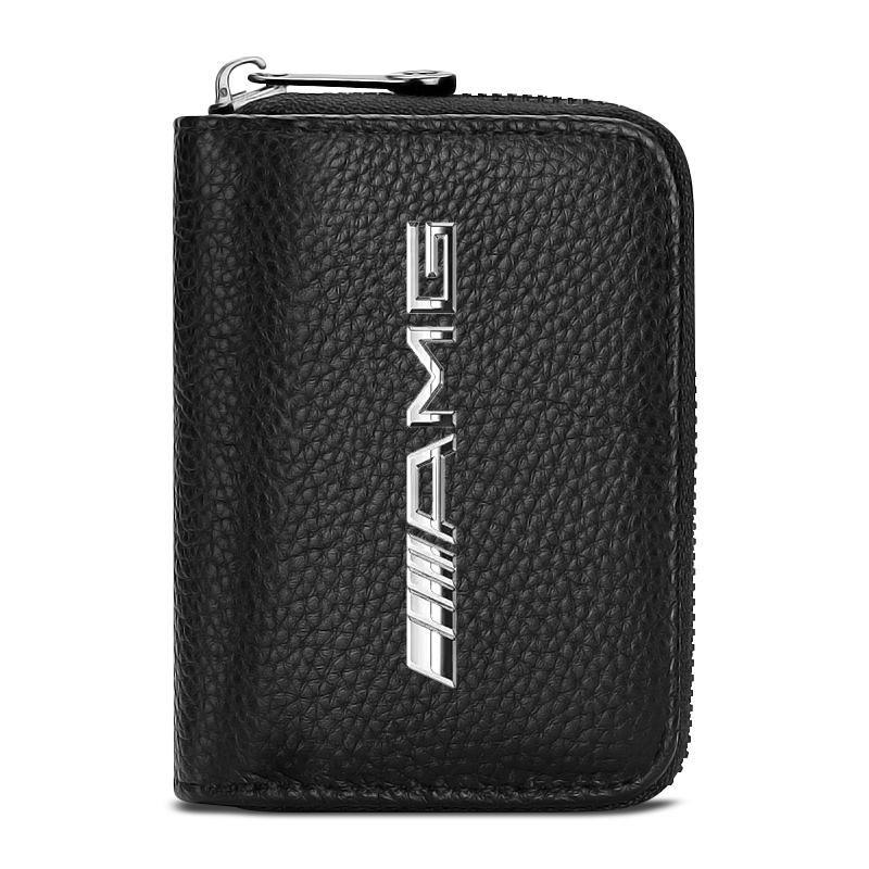 Leather Car Driver's License ID Card Bank Card Wallet Car Styling For Mercedes Benz AMG GLE GLS GLC CLA GLB ML W204 W206 W205 W212 W203