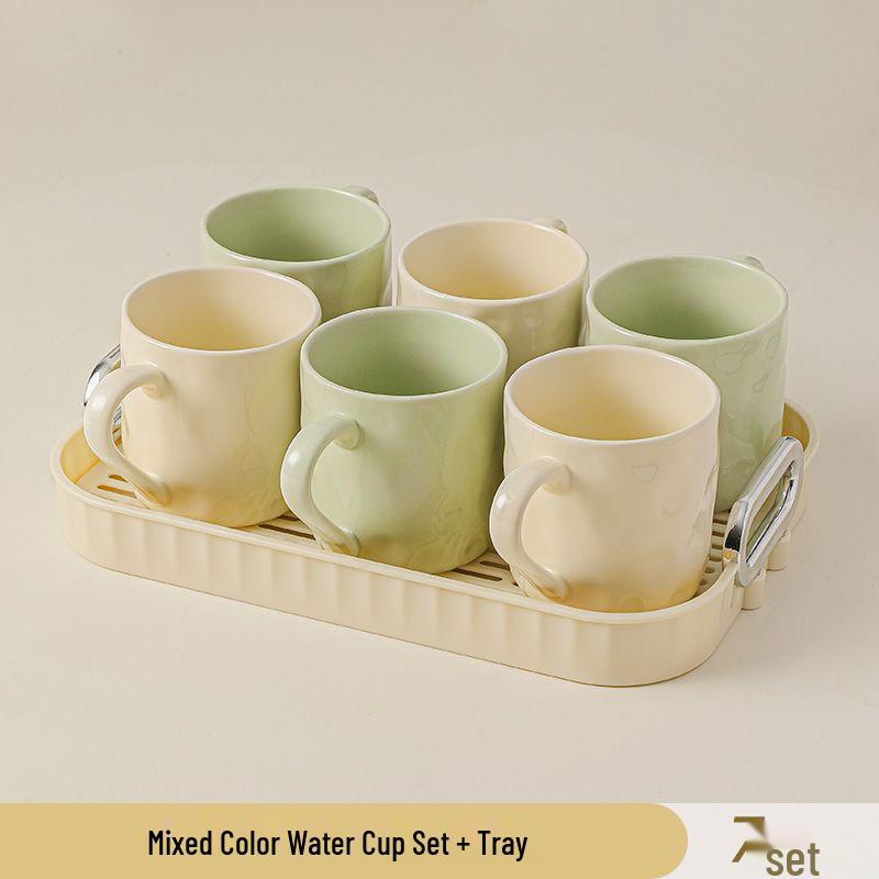 Modern Ceramic Tea & Water Cup Set for Guest Reception - Luxury Living Room Collection