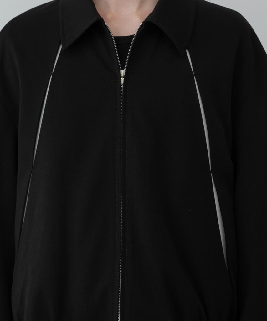 Minav Diagonal Bridge Blouson [Black]