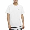 Nike Men's White Solid Color Embroidered Logo Basic Short-Sleeve T-Shirt