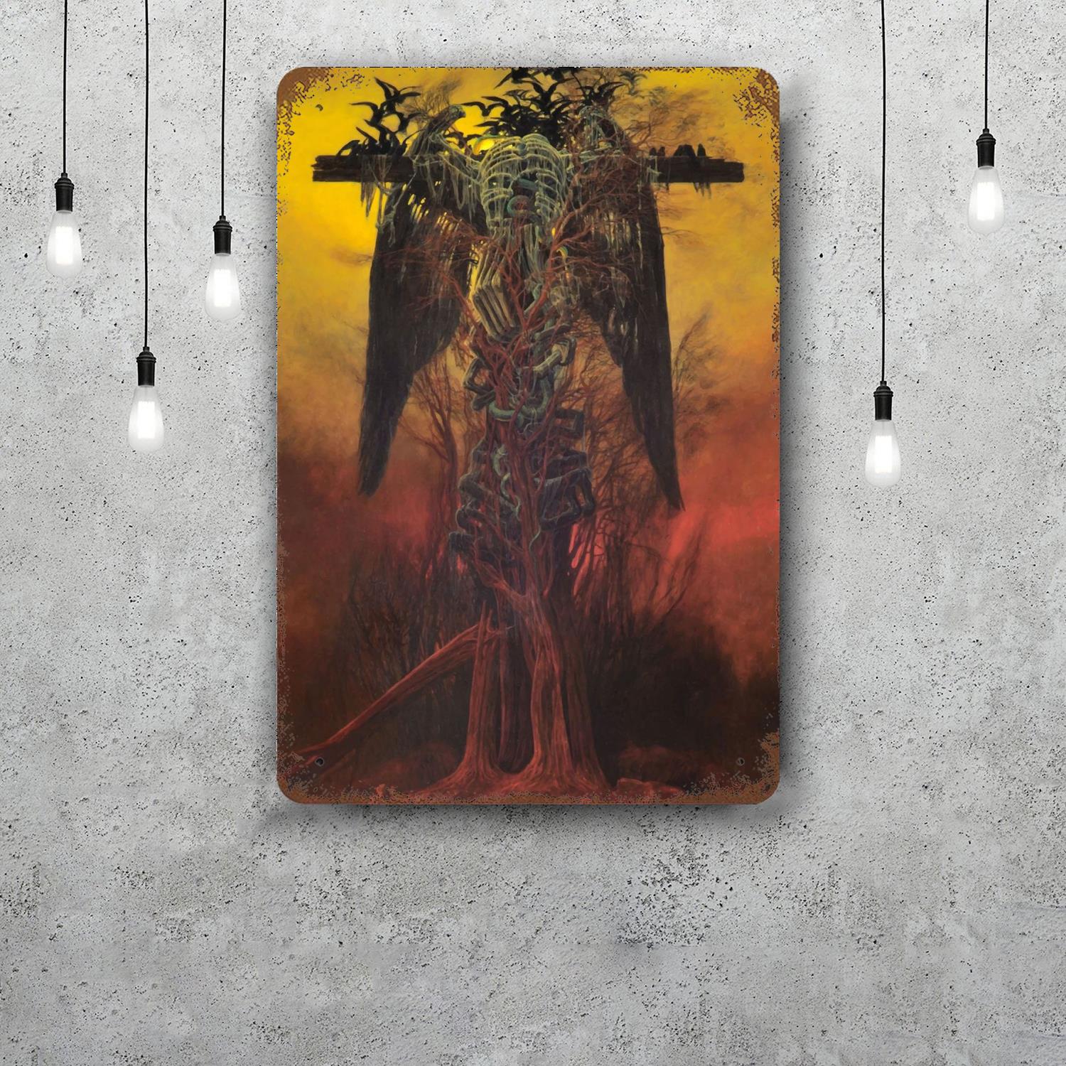 

zdzislaw beksinski Tin Sign Home Decor Wall Decor Art Wall Mural Room Decoration Decor Retro Metal Sign Plate Bar Posters 20x30cm（7.8x11.8inch）