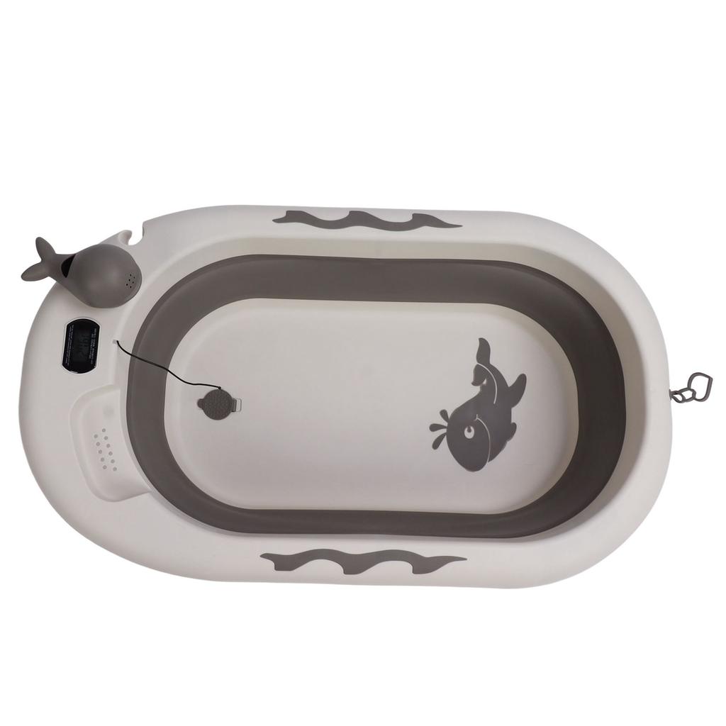 Baby Badewanne Faltbare Baby Temperaturfühlende Badewanne Faltbarer Verdickter Sitz Liege Badeeimer