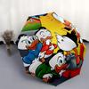 Weighing Donald Duck and Nephew Automatic 3-Fold Umbrella Design, Cute Cartoon Pattern, Portable Outdoor Umbrella, Perfect, Holiday Gift for