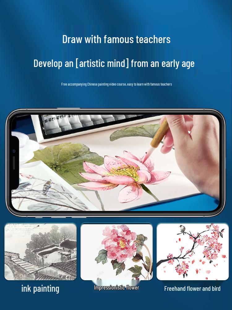 12/24 Color Chinese Ink Painting Set for Beginner and Elementary Art Students