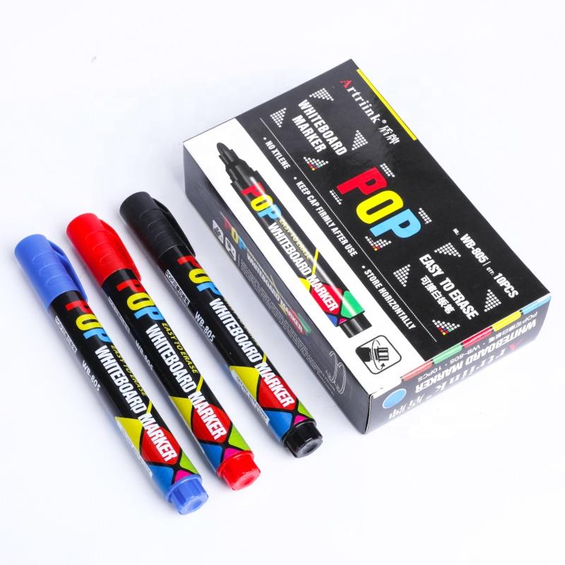 Factory Selling Dry Erase Whiteboard Permanent Multi-color Whiteboard Marker Pens Set Black