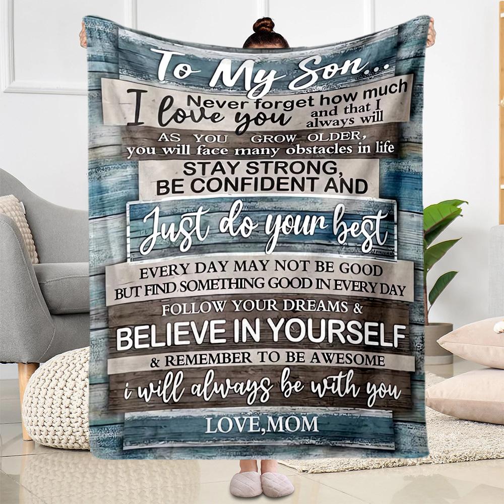 1pc Mom Quotes Blanket Comfortable Soft Lightweight Multi Purpose Blanket for Travel Camping Picnics Sofa Office Bed Living Room Gift for Friends