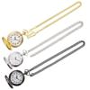 Modern Fashion Mens Fob Watches With Necklace Chain Classic Golden Men Quartz Pocket Watch