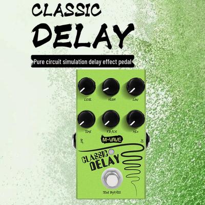Mini Guitar Pedal: Classic Digital Delay with Built-in Portability