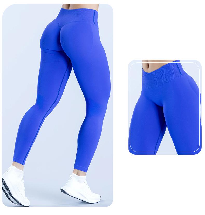European and American Colorful Seamless Hip-lifting Yoga Leggings for Fitness