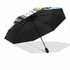 1pc Cat Wonderland Auto Open/close, All-Season Portable Folding Umbrella for Women & Men, Travel, Everyday, Formal Events - Compact Luxury Parasol, Ou