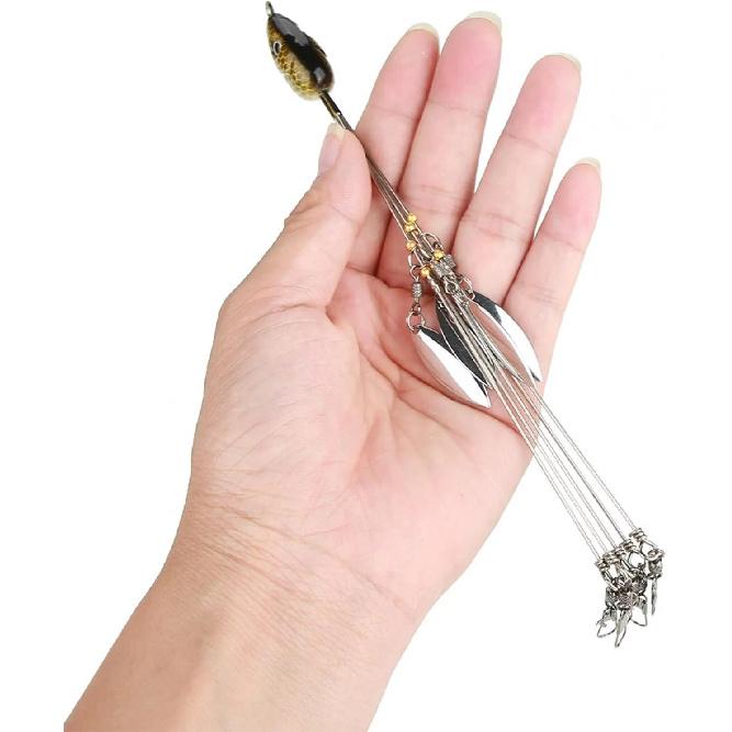 4Pack Premium18g 5 Arm Alabama Rig Head Umbrella Fishing Group Lures Bass Swimming Baits(Multicolor)