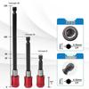 Red & Black Hex Shank Quick Release & Self-Locking Bit Extension Rod (60/100/150mm)