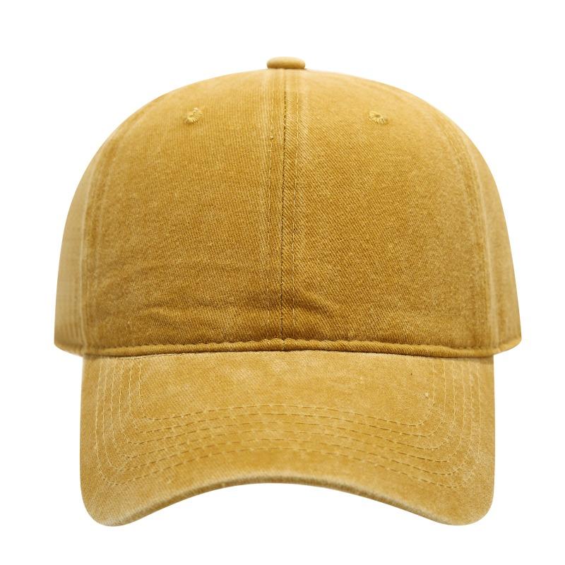 Minimalist Light Plate Pure Cotton Washed Cap Retro Baseball Cap Solid Color Versatile Sunshade Cap Adjustable