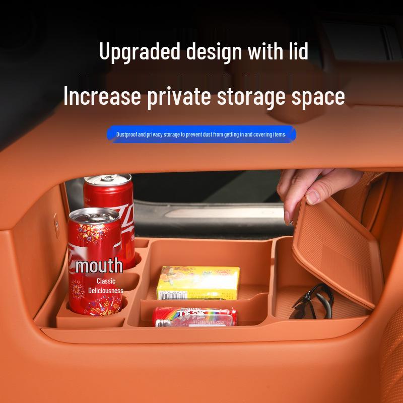 AITO M8 Center Console Silicone Storage Box - Fits 26 Models, Decorative Car Interior Accessory