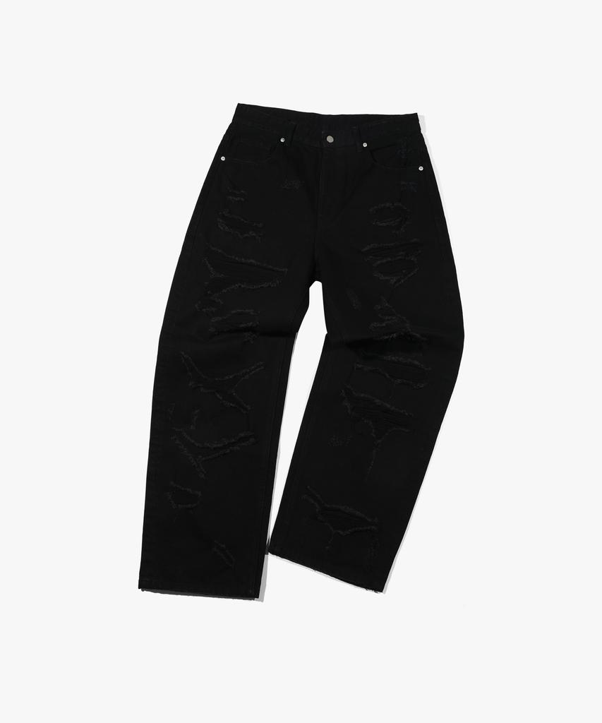 Seleuji Distressed Denim Pants V21 Black