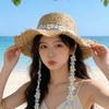 Spring and summer photo big brim straw hat women's versatile simple sunshade sunscreen hat