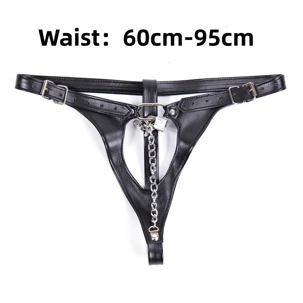 Bondage Harness Briefs Pant Hole Sex Toys For Woman PU G-strings Panty Masturbation Underwear Panties Chastity Strap Belt