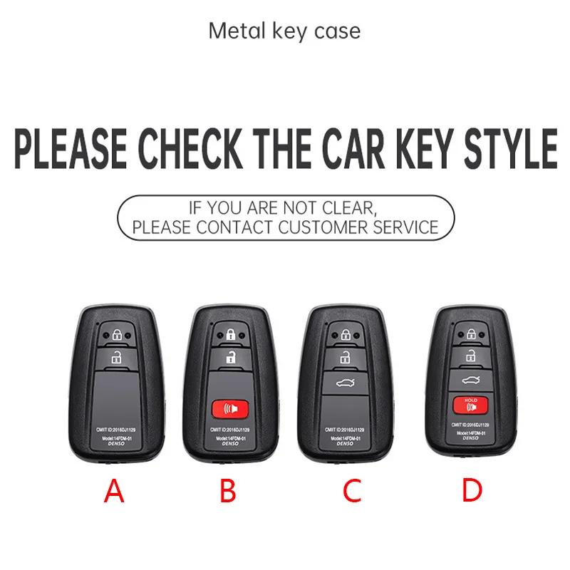 Carbon Fiber Car Key Cover Fob Case Shell for S8 Camry RAV4 Highlander Avalon Prius Corolla CHR Land Cruiser Prado 2018-2022 JH8