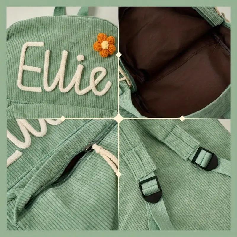 Handmade Name Childrens School Bag
