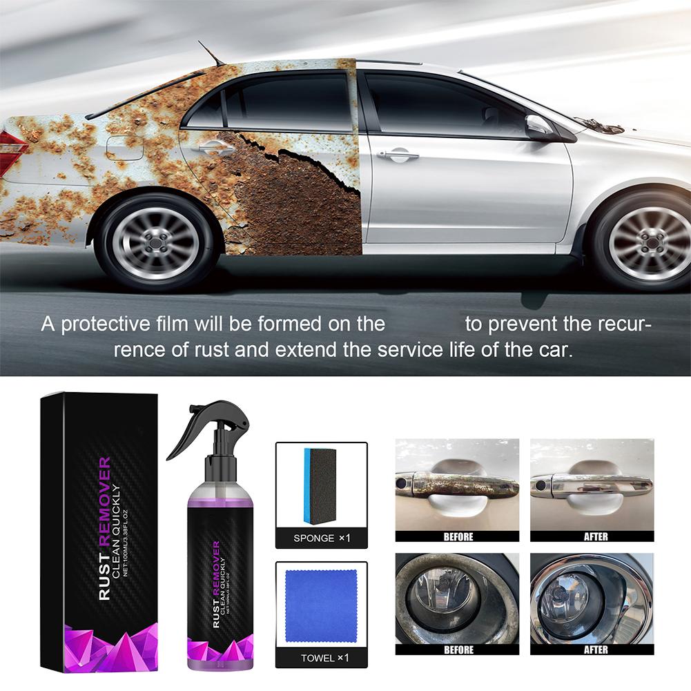Paint Rust Inhibitor Paint Quickly Rust Remover Derusting Spray Metal Iron Prowder Stain Removal Agent Car Wheel Hub Care