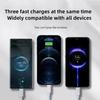 6A 3 In 1 USB Type C Cable 66W Super Fast Charging Cables for Huawei Xiaomi Samsung OPPO Lightning Data Cord for iPhone 12 2 3M