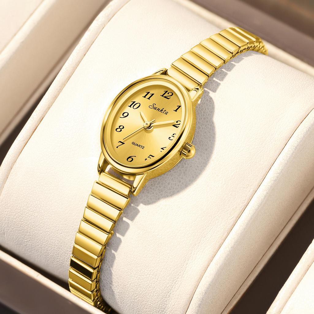 SUNKTA Women's Wristwatch Elegant Waterproof Ladies Clock vintage Watches Quartz Ultra-Thin vintage Watches Casual Fashion Watch