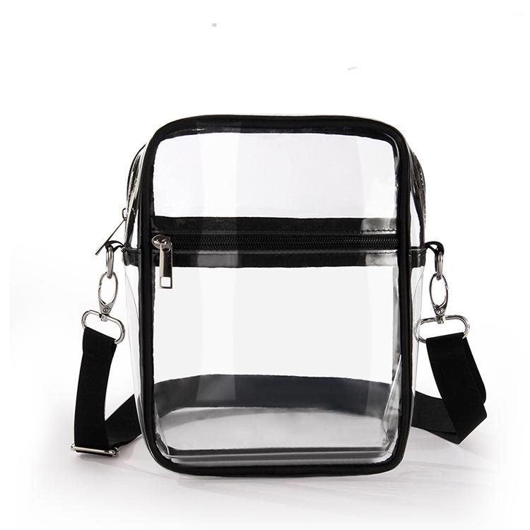 Priehľadná PVC Crossbody Taška - Vodotesná, Multifunkčná, Prenosná Ramenná Nákupná Taška