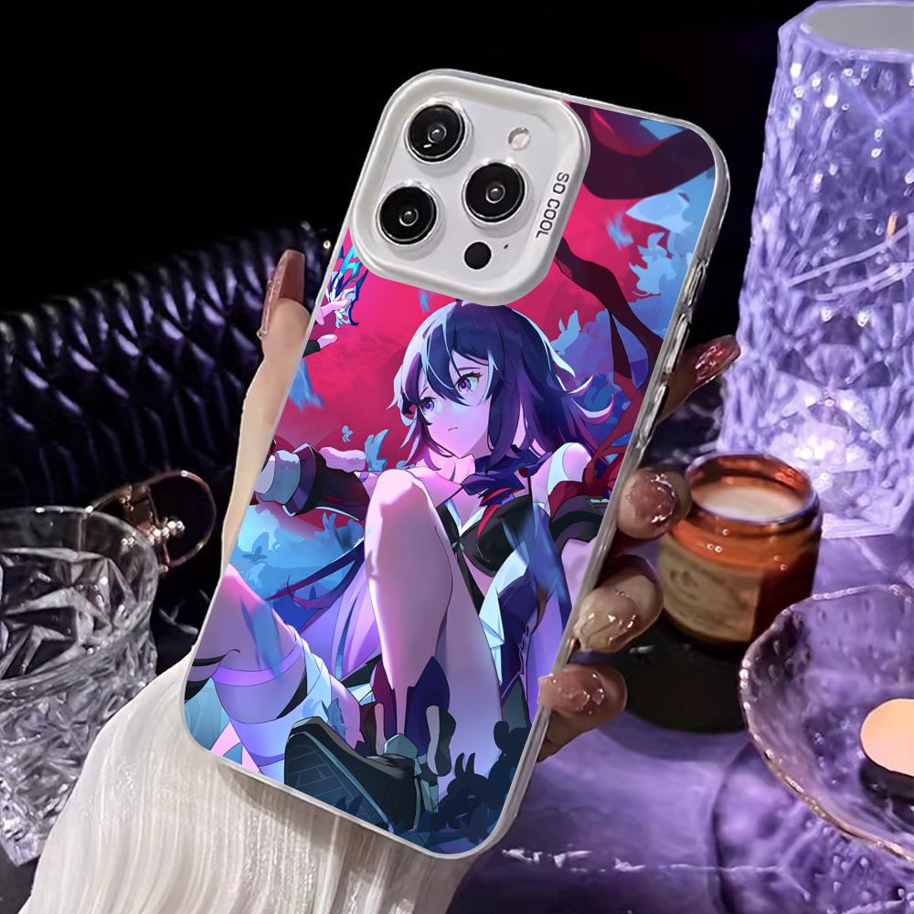 

HSR Seele White Translucent Mobile Phone Case for iPhone 17 16 15 14 13 12 11 X XR XS Air Pro Max Plus Colorful Cover iPhone 13 Pro Max