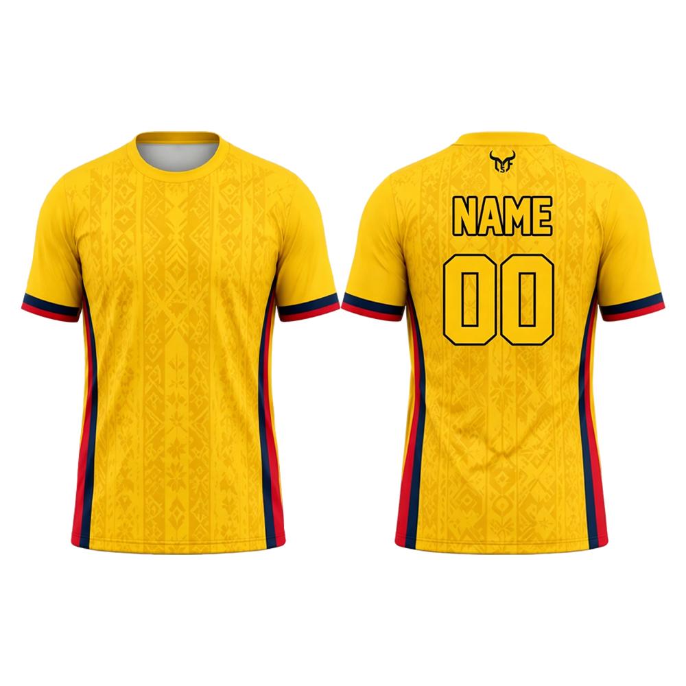 2026 New Colombia Custom Name Number Soccer Jersey Men's Outdoor Sports Quick Dry Breathable T-Shirt Unisex Casual O-neck Tops