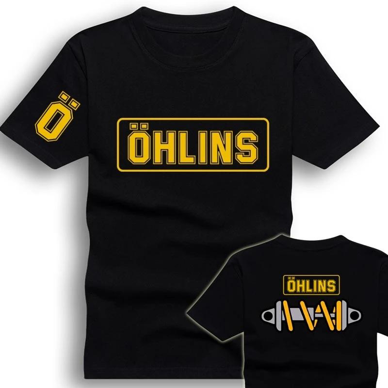 2026 Amazing Tees Unisex Ohlins Shock Suspension Car Motorcycle Sport Racing T Shirt Summer Casual Oversized Unisexs Short Sleeve