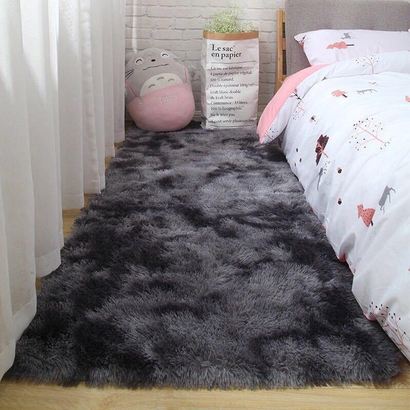 Soft Fluffy Carpet For Living Room Solid Color Plush Rug Children Bed Room Anti -Slip Floor Carpets Window Bedside Home Decor