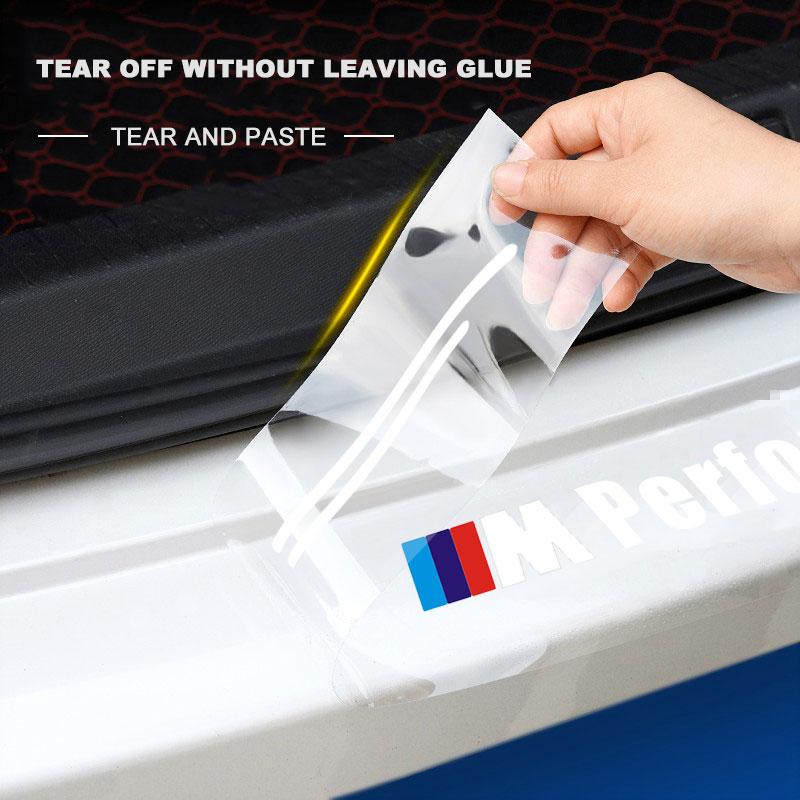 4ks Ochrana prahu auta Transparentní Dekorativní M LOGO Odznak 3D Samolepka Pro BMW M Performance E36 E46 E60 E90 E91 E92 E93 F30 F20 X1 X3 X5 X6 X7