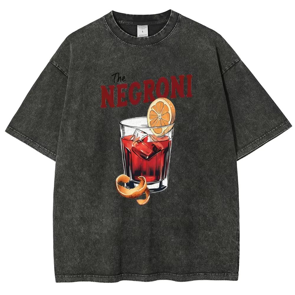 

Mens or Women s THE NEGRONI Unisex T-Shirt Cocktail Themed Gift Made From Organic CottonCasual Party Wear T-shirt S