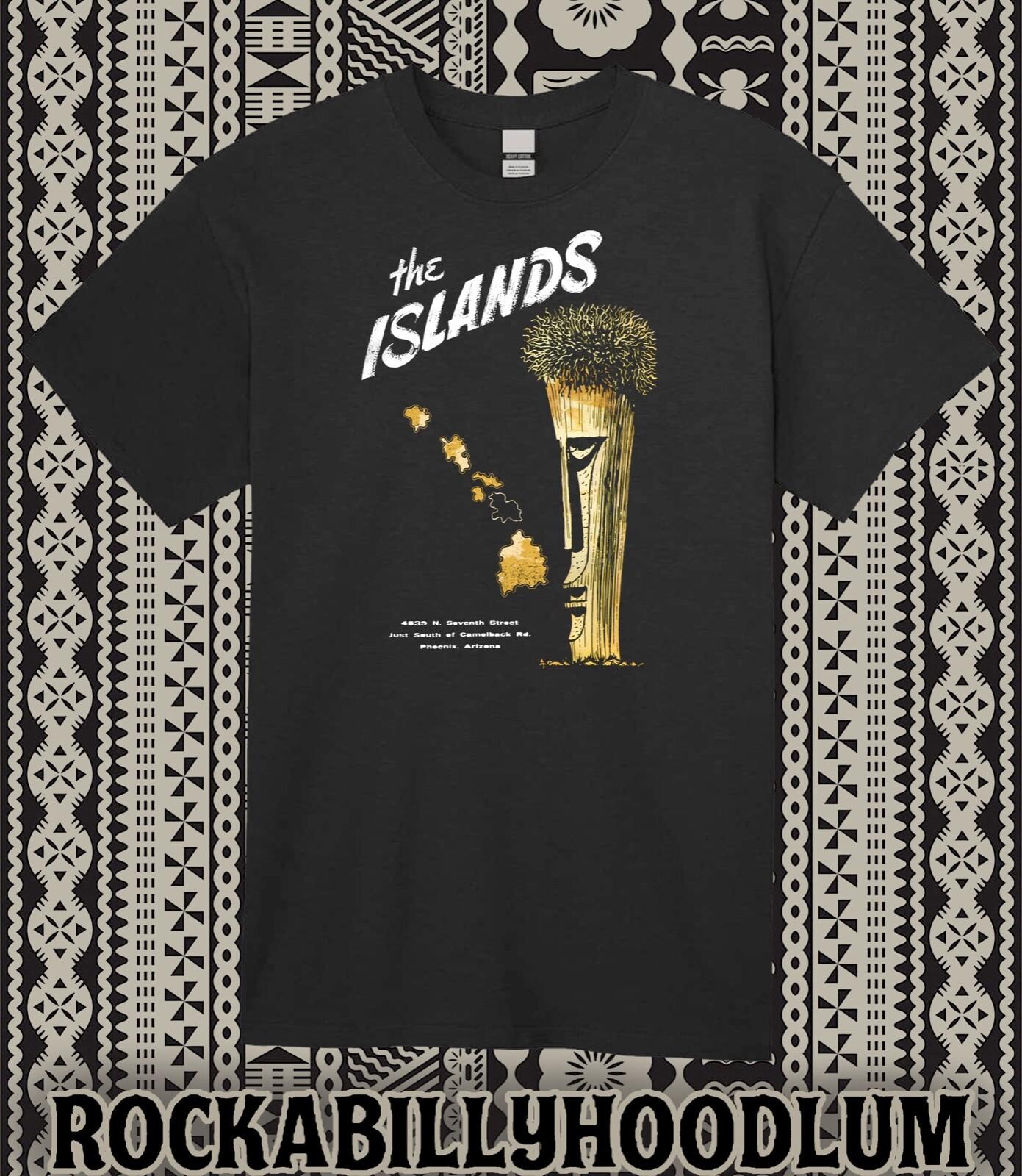 Retro Tiki Art Tee T Shirt The Islands Phoenix AZ Polynesian Restaurant Bar M