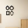 4Pcs Vintage Mini Picture Frames Set Small Black Resin Retro Photo Holders for DIY Wall Decor and