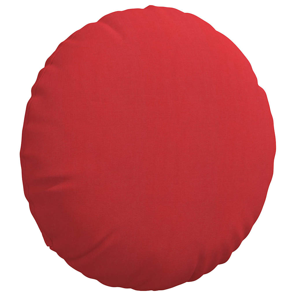 Seat Cushion 2 Pcs Red Ø50 X 19 Cm Fabric