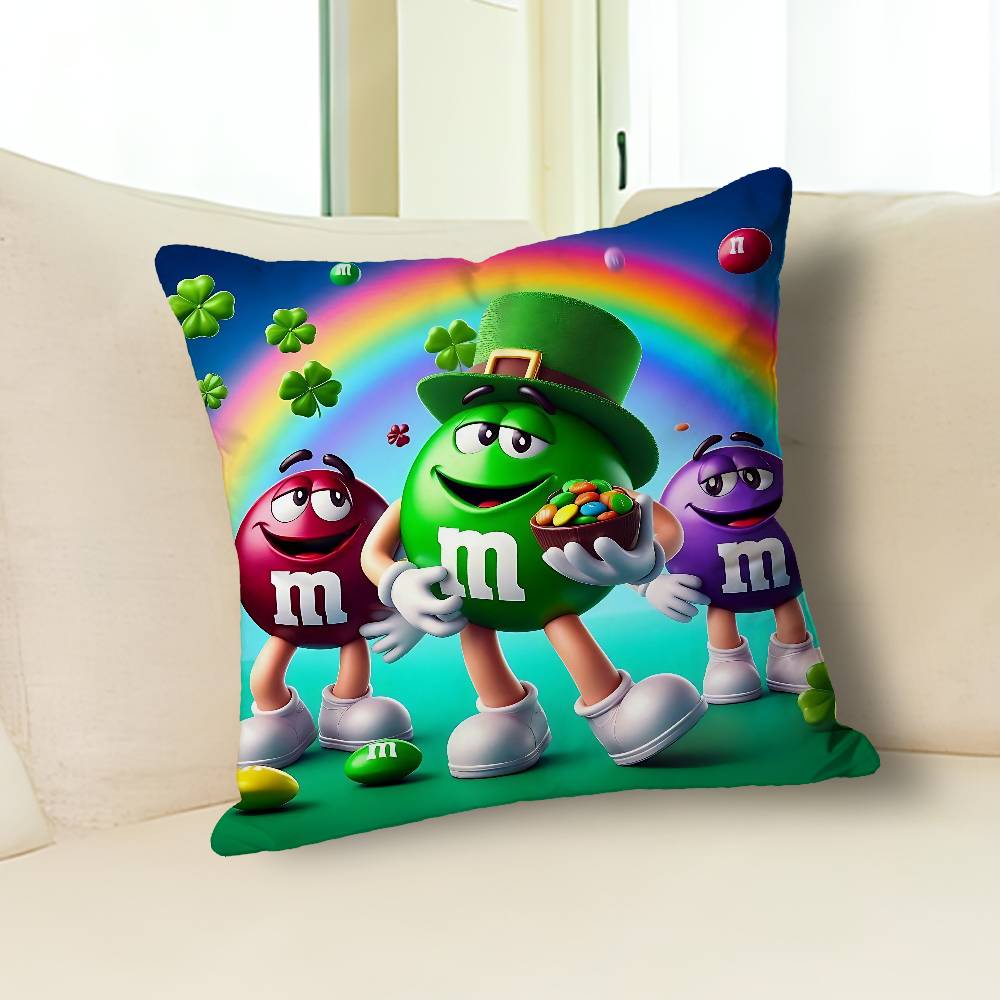 M-M-Ms-S C-Chocolates-S Various Sizes Square Pillow Case For Car Home Bedchamber Decor Custom Valentine gift