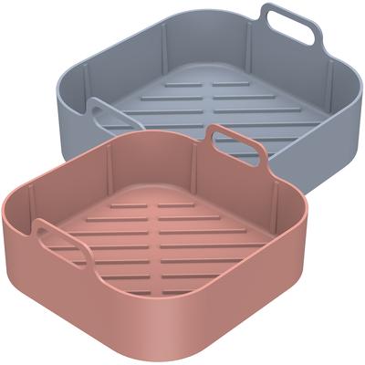 2 szt. Garnek do frytkownicy powietrznej Patelnie nieprzywierające Akcesoria do frytkownicy silikonowej Garnek do pieczenia Koszyk do pieczenia Tacka na narzędzia do grillowania Akcesoria kuchenne