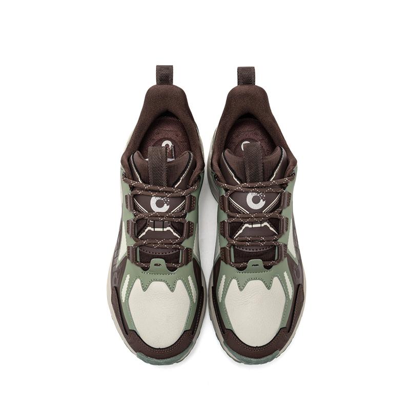 ONEMIX Autumn Winter Leather Walking Shoes Men Non-slip Wear-Resistant Hiking Shoes Soft Elastic Shock Absorbing Running shoes