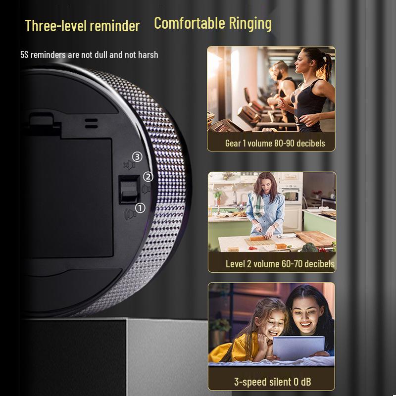 Multifunctional Electronic Rotating Timer Kitchen Alarm Stopwatch with Magnetic Reminder