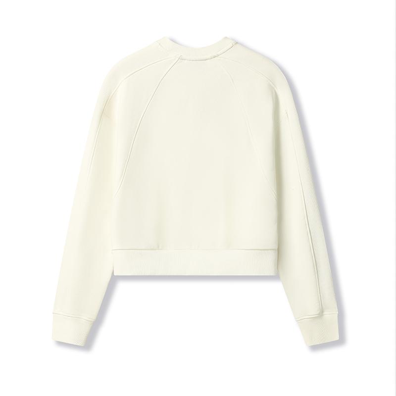 Fila Πρωτότυπο Casual Κλασικό Ευέλικτο Μαλακό Άνετο Φαρδύ Πουλόβερ Φούτερ Γυναικείο φούτερ Ανοιχτό Λευκό F11W549207FIV