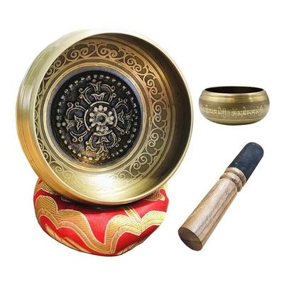 Singing Bowl Set, 8.5cm Diameter, with Stick and Cushion, for Healing, Relaxation, Yoga, and Meditation