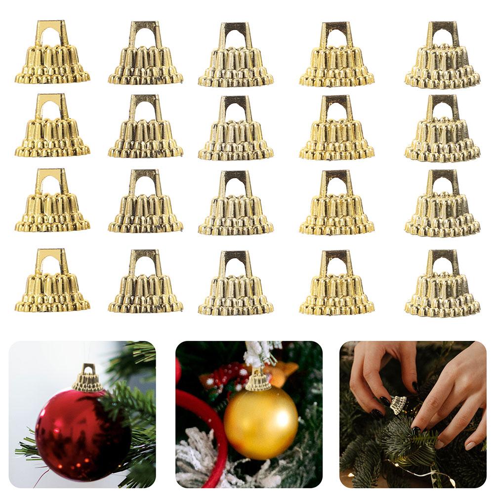 100pcs Ball Ornament Caps Replacement Plastic Xmas Hangers Diy Decorations For Christmas Tree Party Supplies Holiday Decor