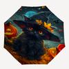 Witchcraft, Halloween Theme 8 Bone Hand Automatic Folding Umbrella, Compact and Portable Design, A Perfect Gift for Birthday, Christmas or B