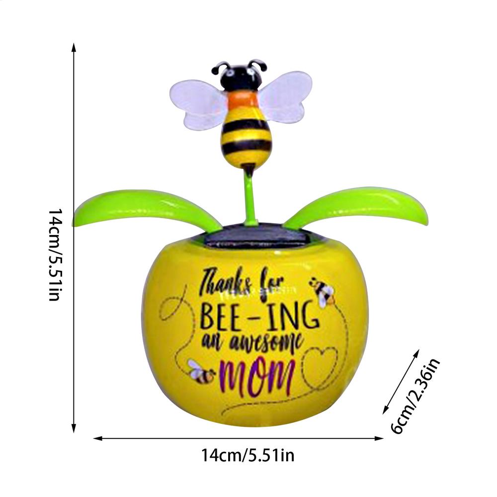 Solar Powered Dancing Flower Sunflower Solar Ornament Shaking Head Car Ornaments for Home Bedroom Dashboard Decoration